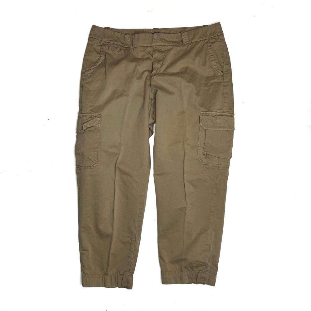 GAP Cargo Pants Women Size 14 Khaki Utility Jogger Ankle Pockets Casual - Picture 1 of 5